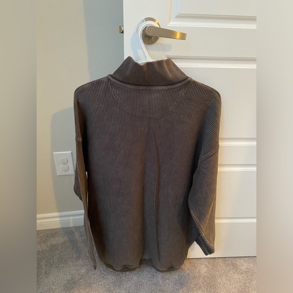 Aerie Quarter Zip Ribbed Sweater Size S NWOT - Picture 2 of 3